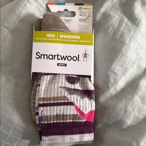 Smartwool Hiking Socks - Brown, Pink, Gray
